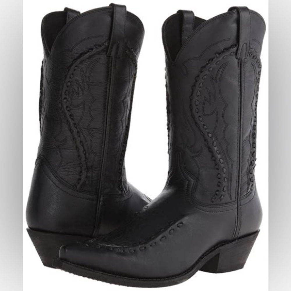Laredo Laramie Snip Toe Leather Cowboy Boots 9E
